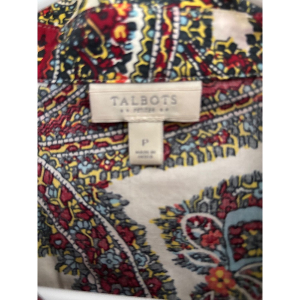 Talbots P Paisley Button Down Shirt Multicolor Long Sleeve Career Top
A1107 - Picture 3 of 3